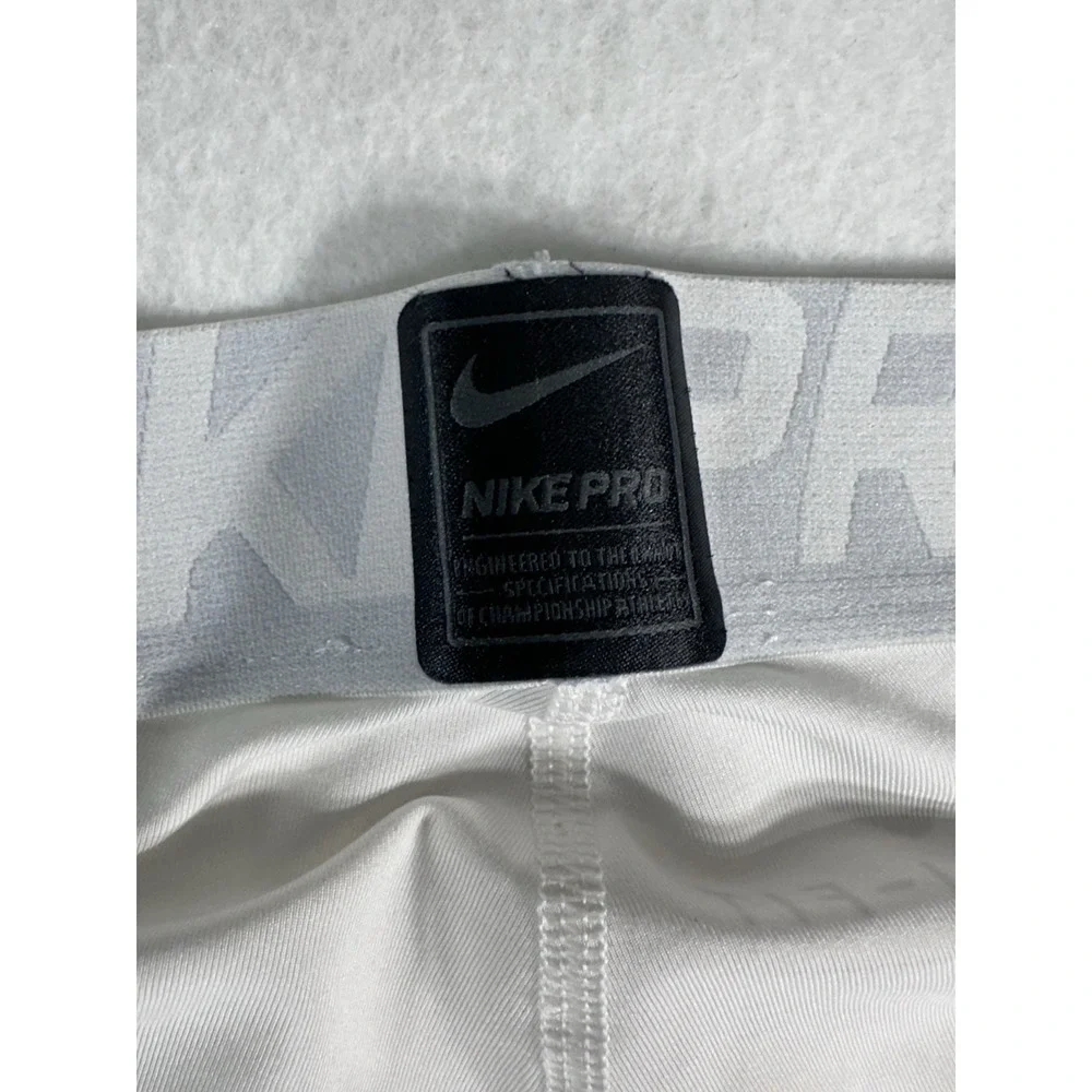 Nike Pro Dri-FIT Compression Tights Men's Medium White Athletic Base Layers